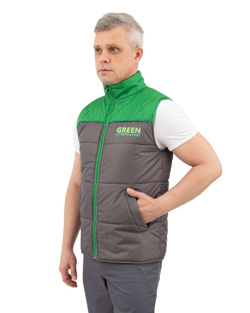 Жилет утепленный стеганый с  кокеткой