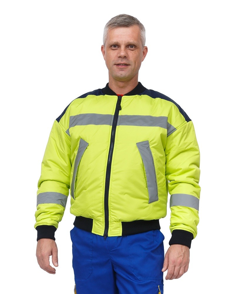 Бомбер утепленный сигнальный